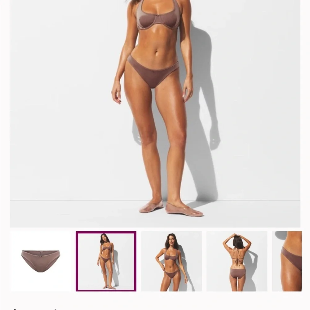 SKIMS Velvet Brown Bikini Bottom